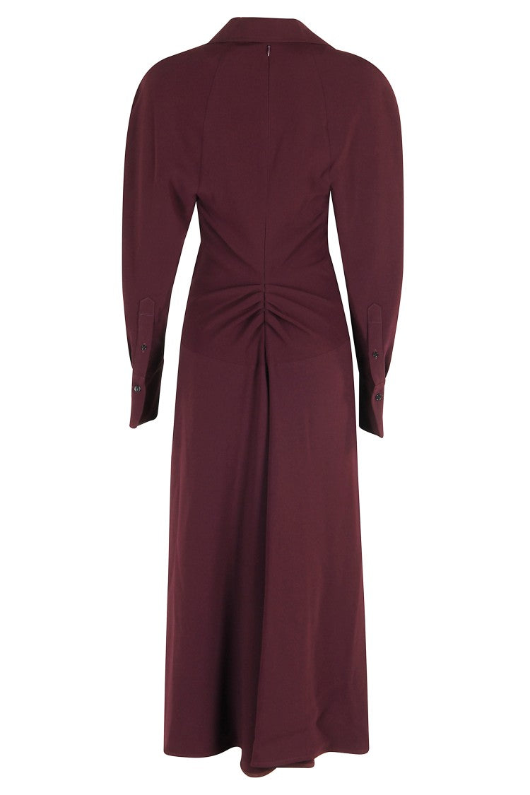 Victoria Beckham Polo Collar Midi Dress