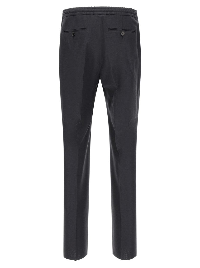 Zegna Wide-Leg Linen Trousers With Pressed Pleats