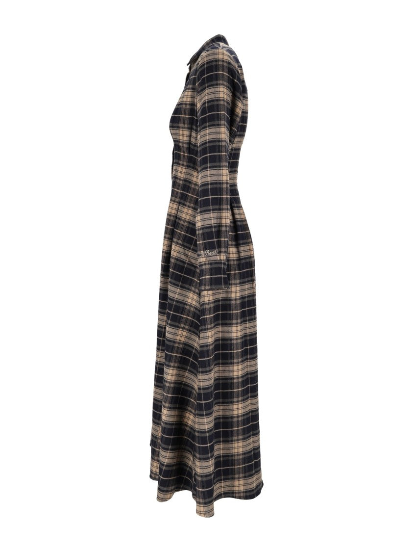 Mc2 Saint Barth Alys Tartan Flannel Midi Dress