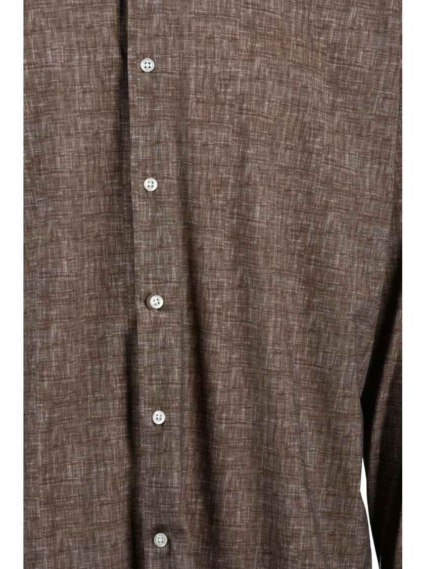 Ghirardelli Next Brown Textured Stretch Shirt