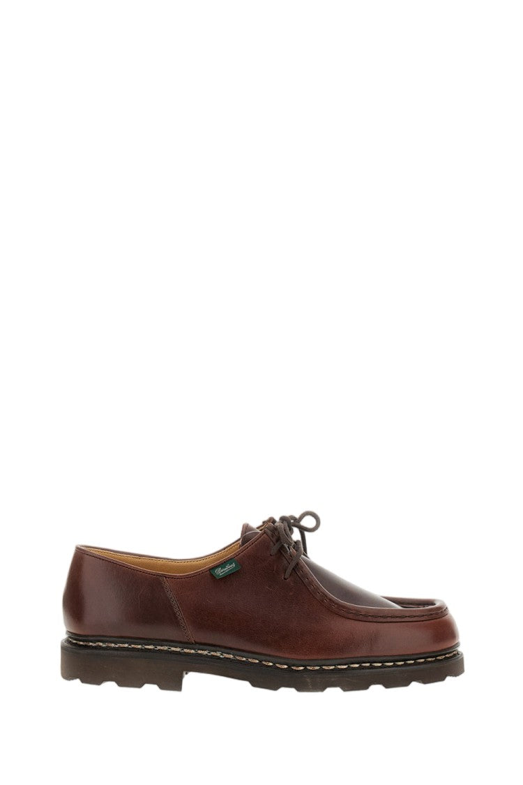 Paraboot Marrone Michael Smooth Calfskin Norwegian Derby Shoes