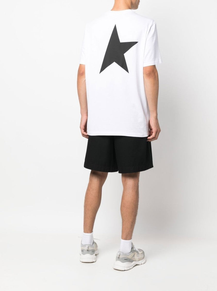 Golden Goose White Silk And Nylon Graphic T-Shirt