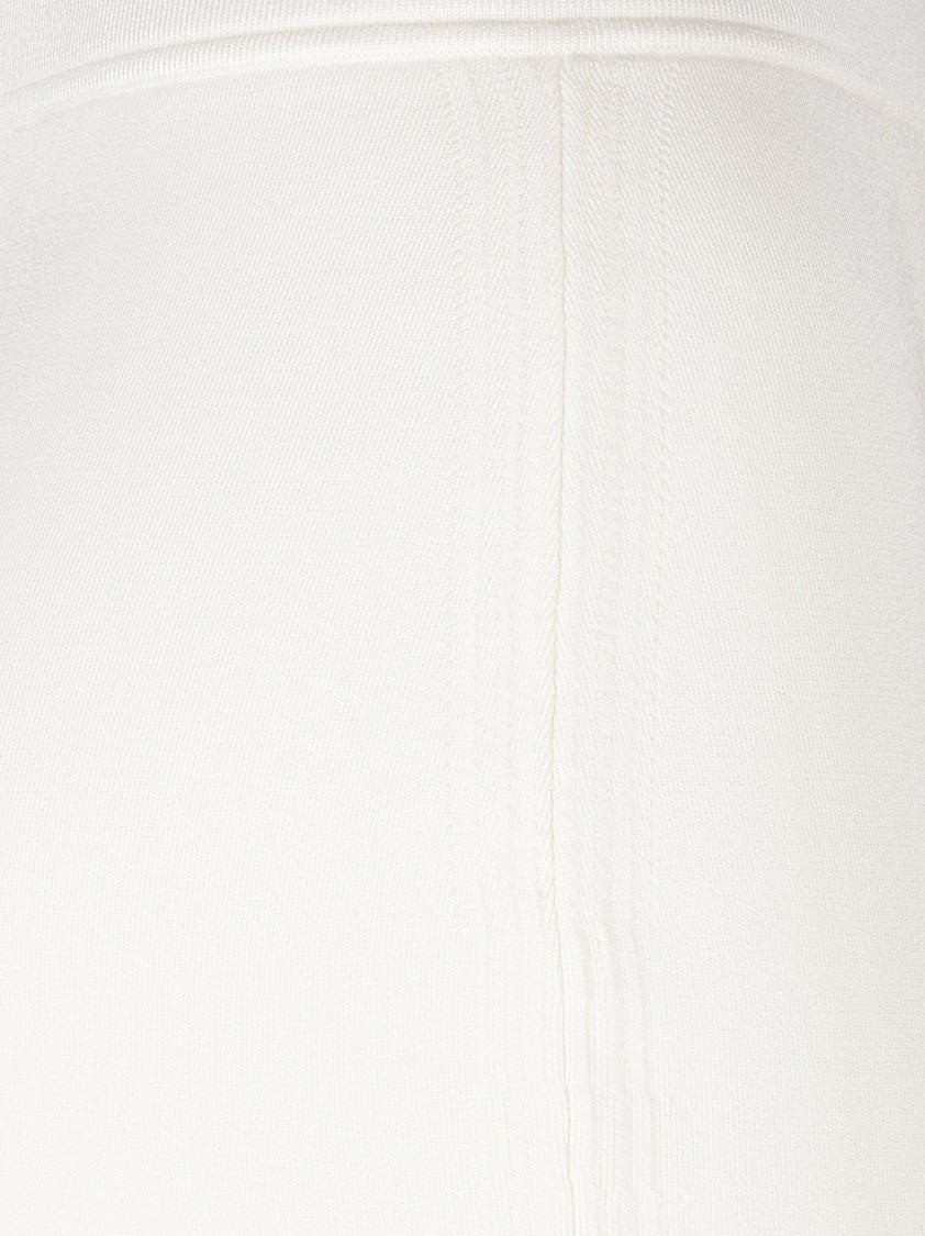 Tom Ford Seamless White Skirt With High Waist And Tailored Silhouette