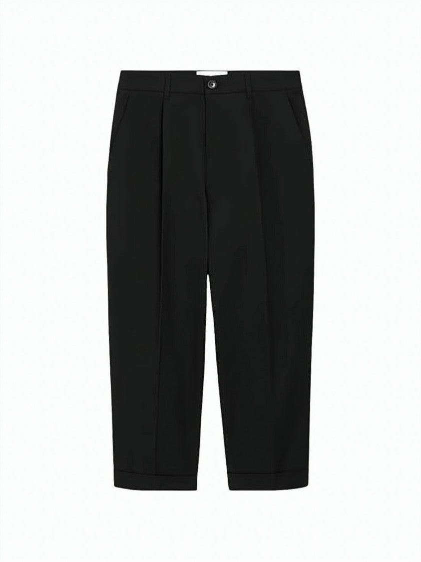 Ami Paris Cropped Tailored Straight Pants