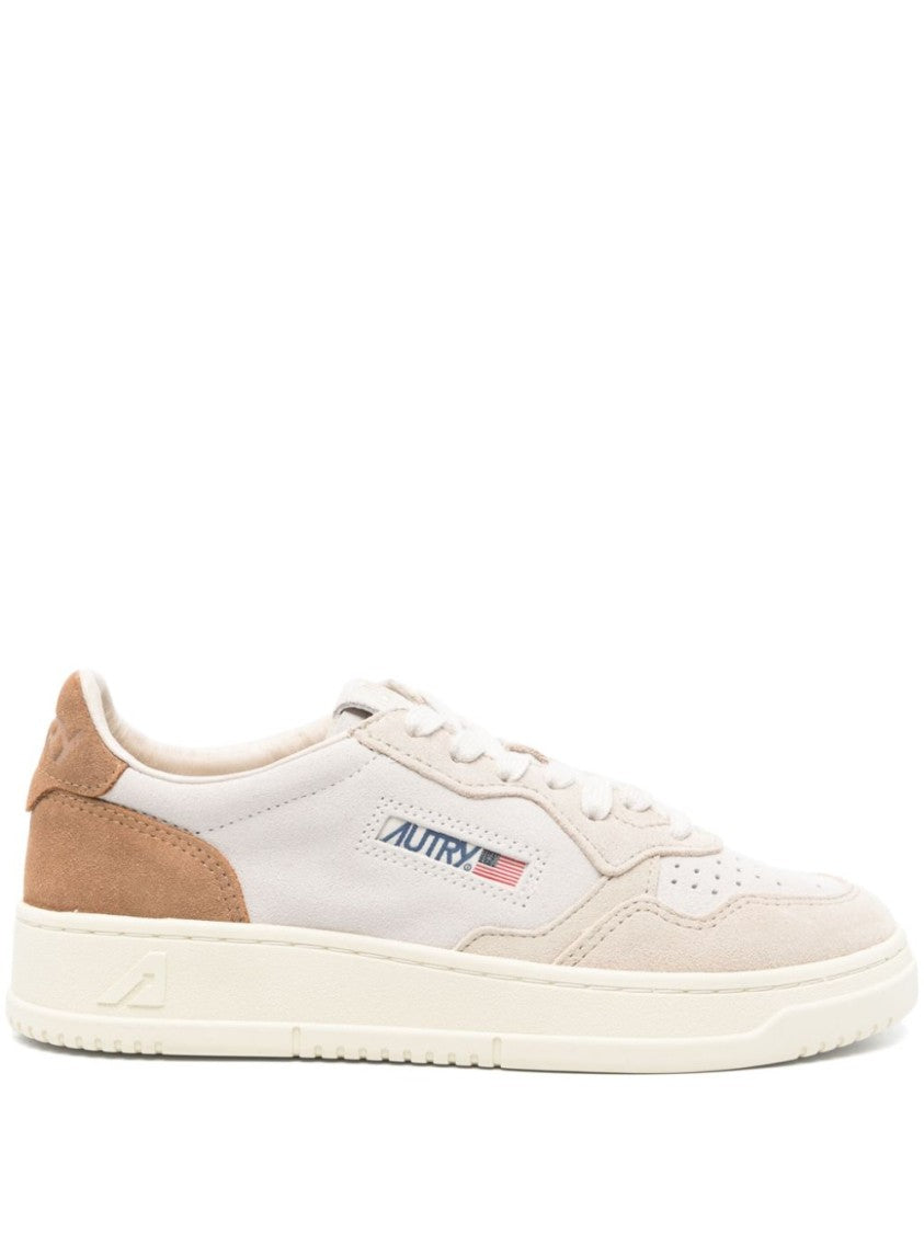 Autry Neutral Leather Medalist Sneakers