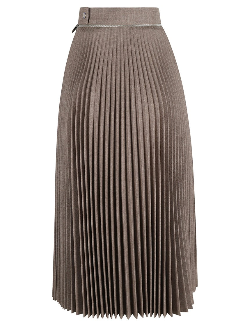 Burberry High-Waisted Pleated Skirt With Sophisticated Flow