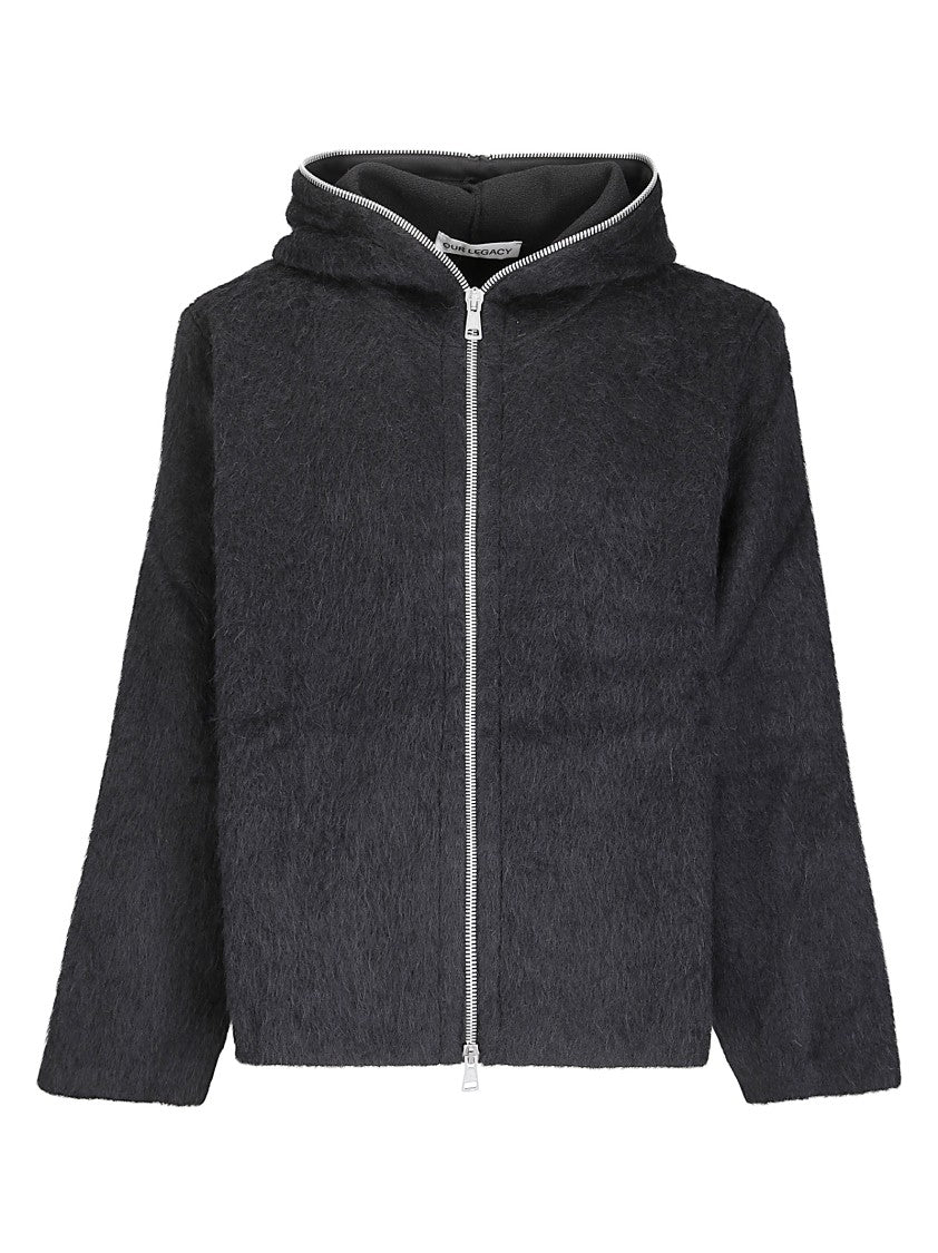Our Legacy Soft Fabric Hoodie With Double Zip Fastening