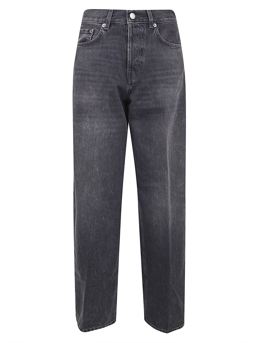 Haikure Mid-Rise Black Wash Cotton Denim Jeans