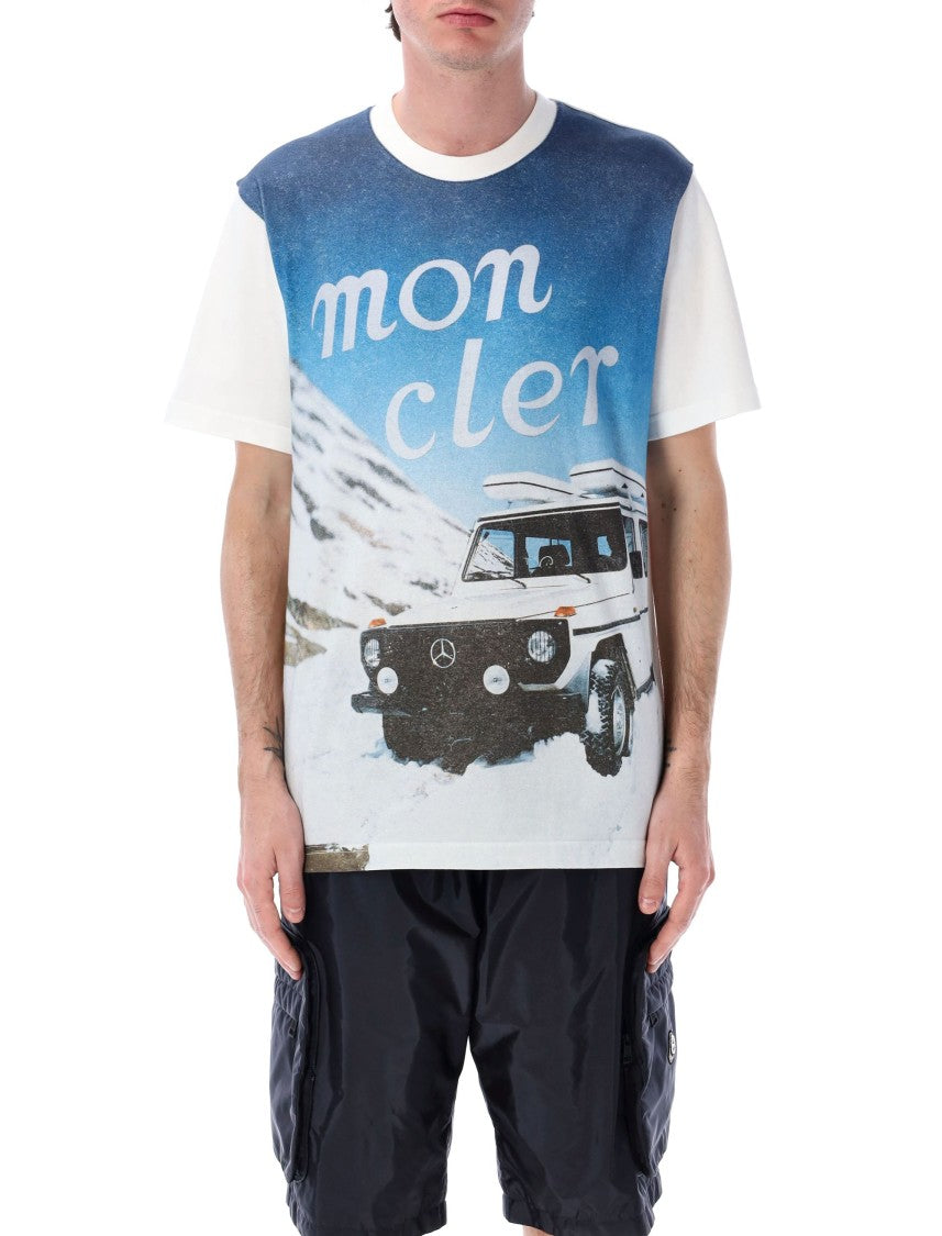 Moncler Genius X Mercedes Benz Relaxed-Fit White T-Shirt