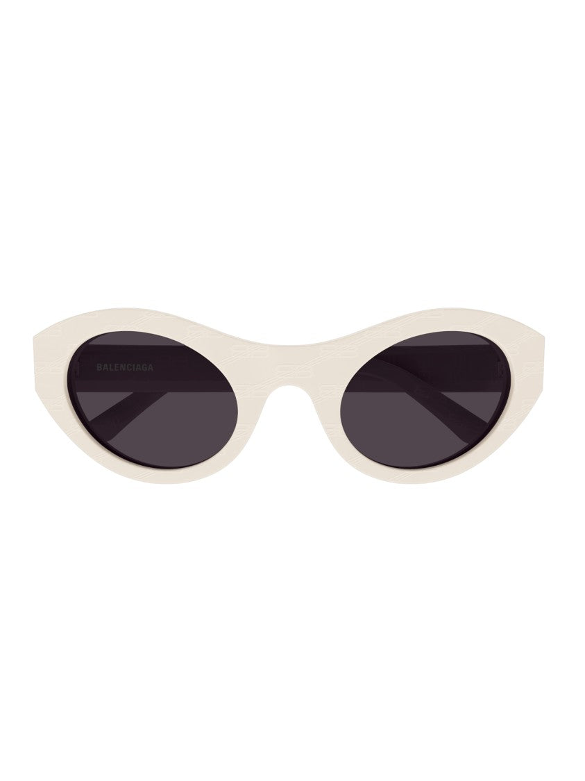 Balenciaga White Bb0250s Cat-Eye Embossed Sunglasses