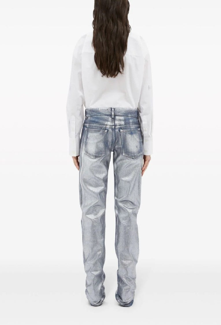 Msgm Blue Cotton Pants