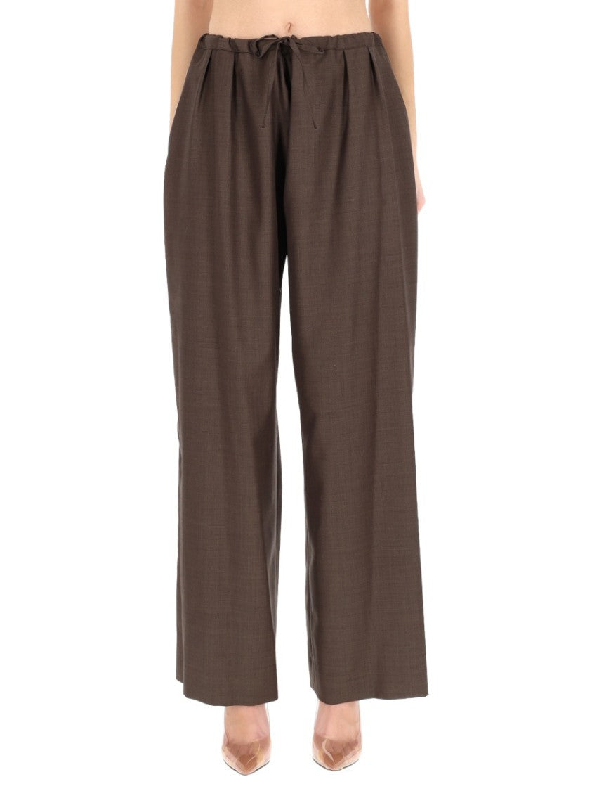 Loulou De Saison Wide Fit Cove Virgin Wool Pants