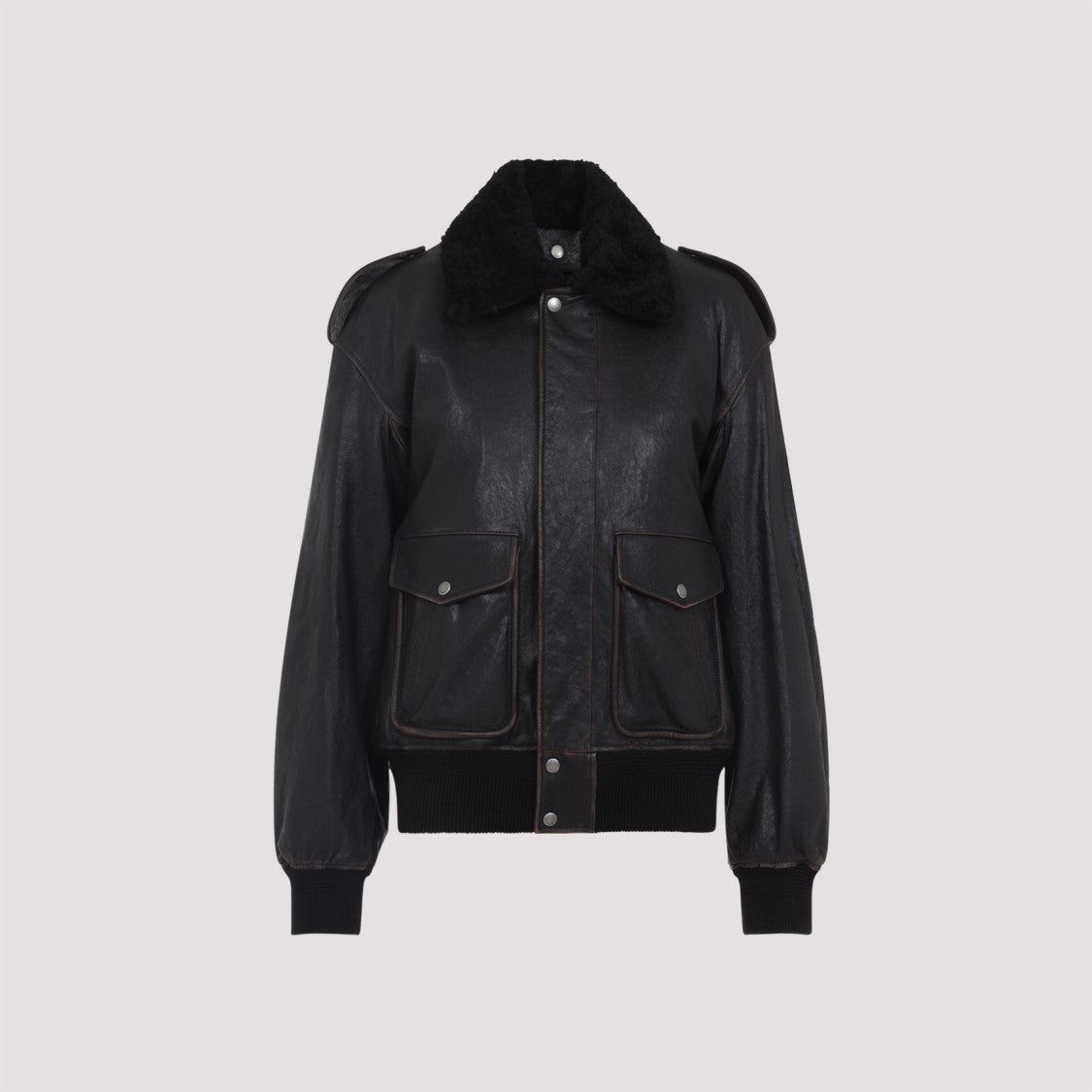 Saint Laurent Black Lamb Leather Jacket