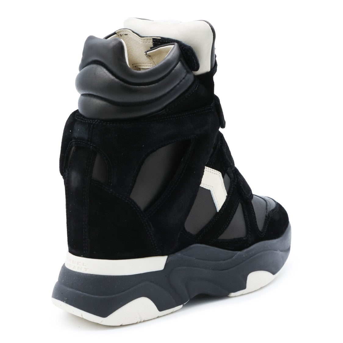 Isabel Marant Black Suede Velcro Straps Sneakers