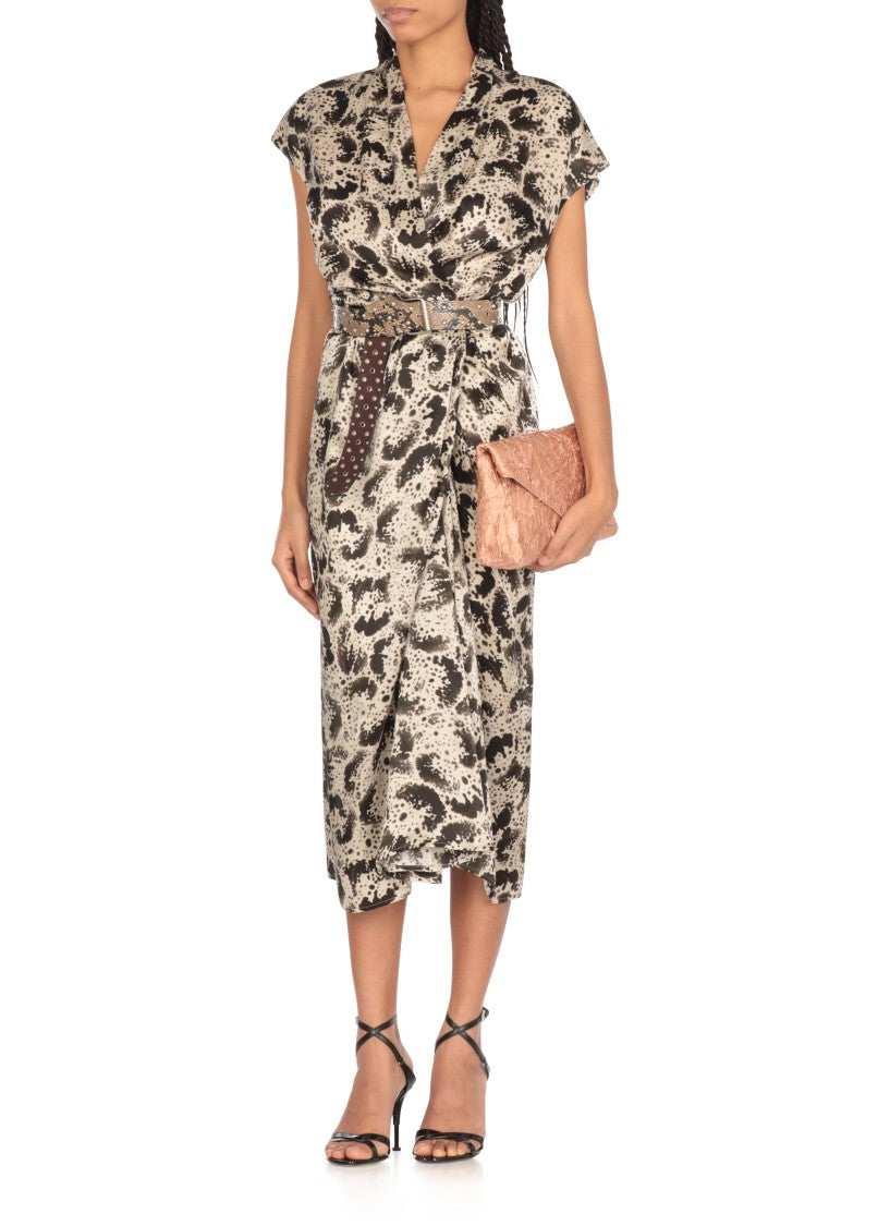 Dries Van Noten V-Neck Silk Dress