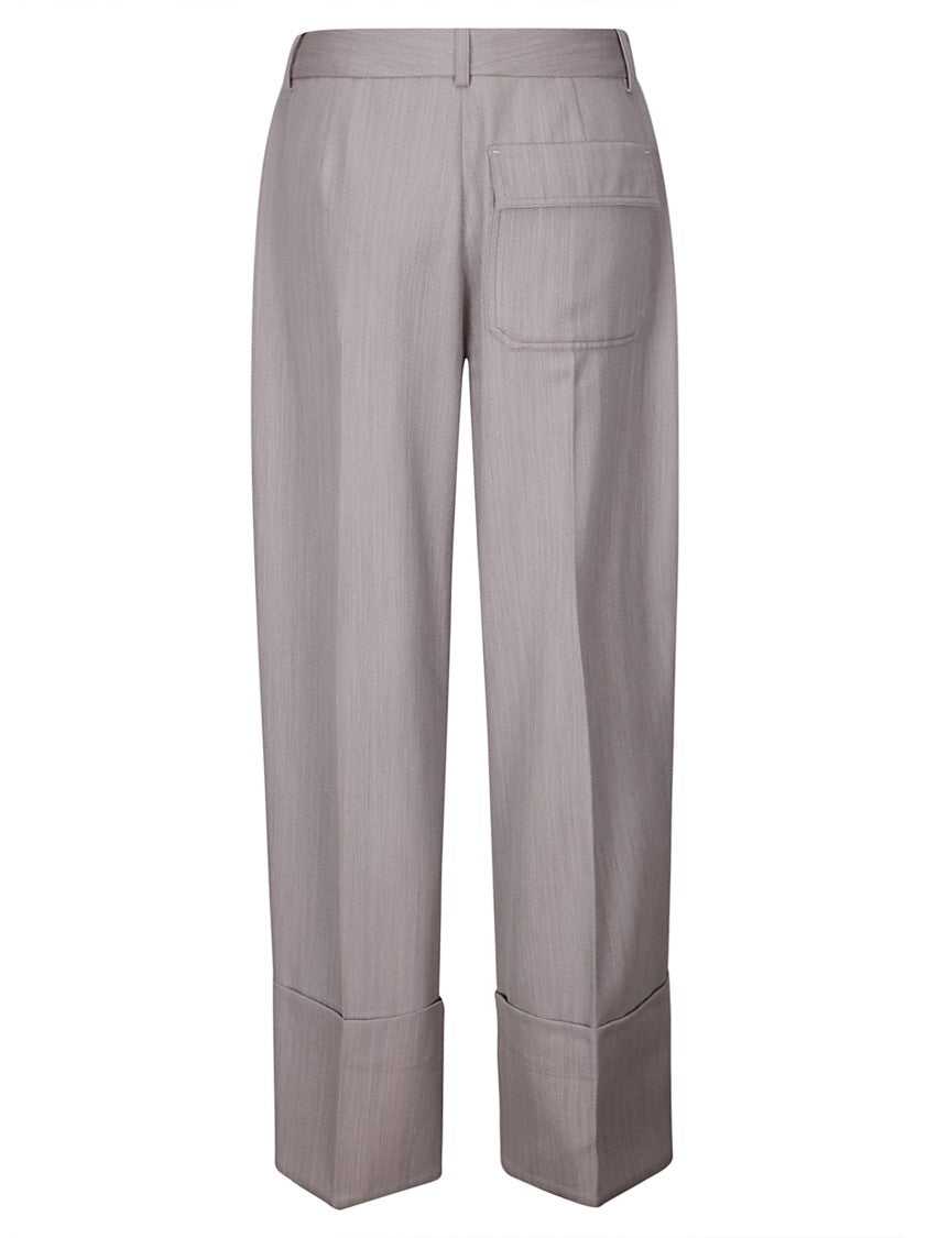 Victoria Beckham Classic High-Waisted Wool Trousers With Pleats