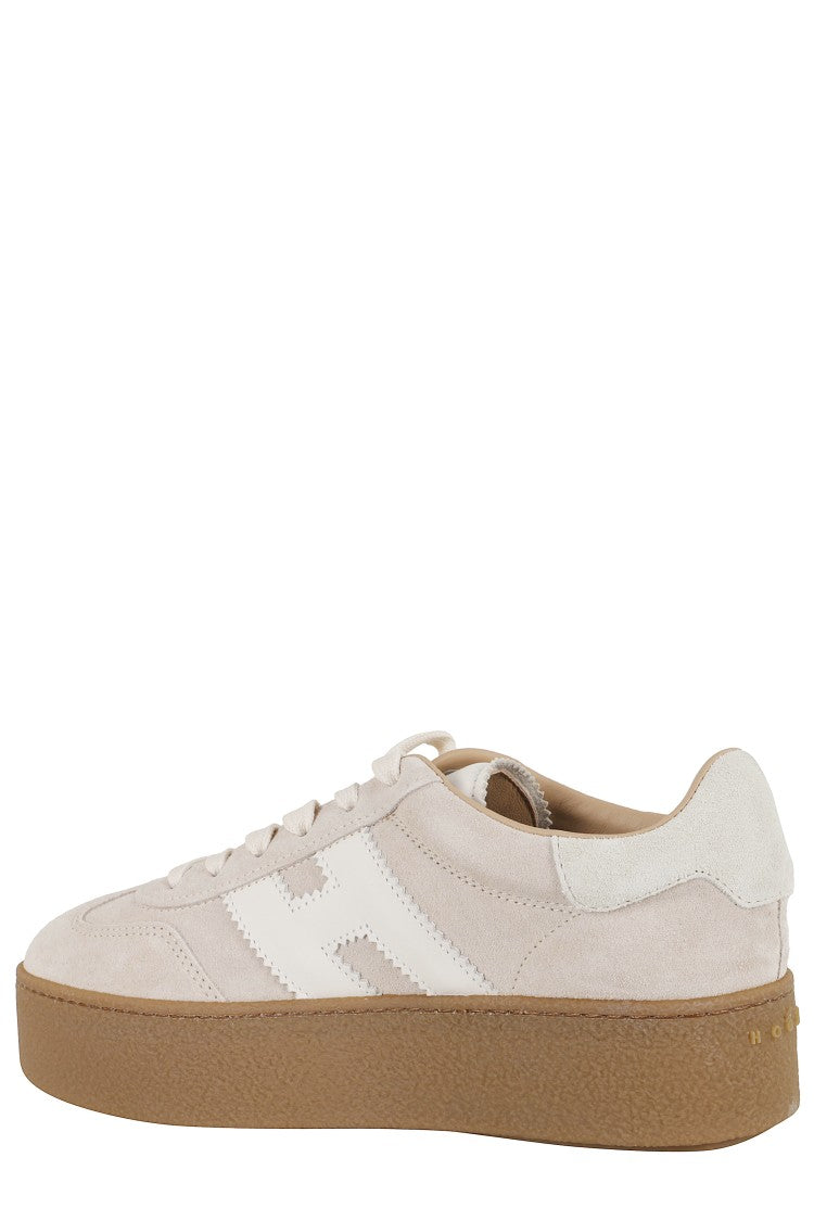Hogan Platform Sneakers With Suede Upper And Leather Logo