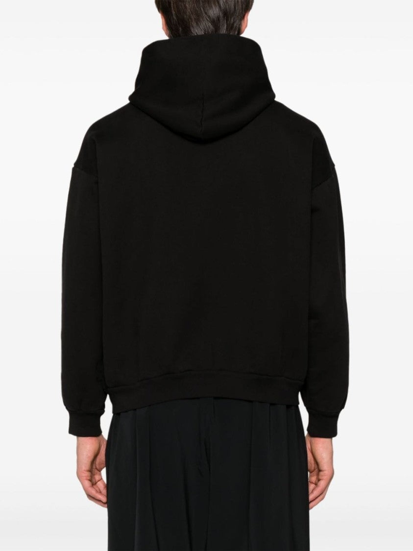 Balenciaga Logo-Embroidered Cotton Hoodie