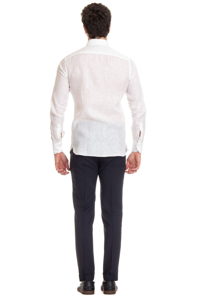 Borriello Solid Linen Tailored Shirt