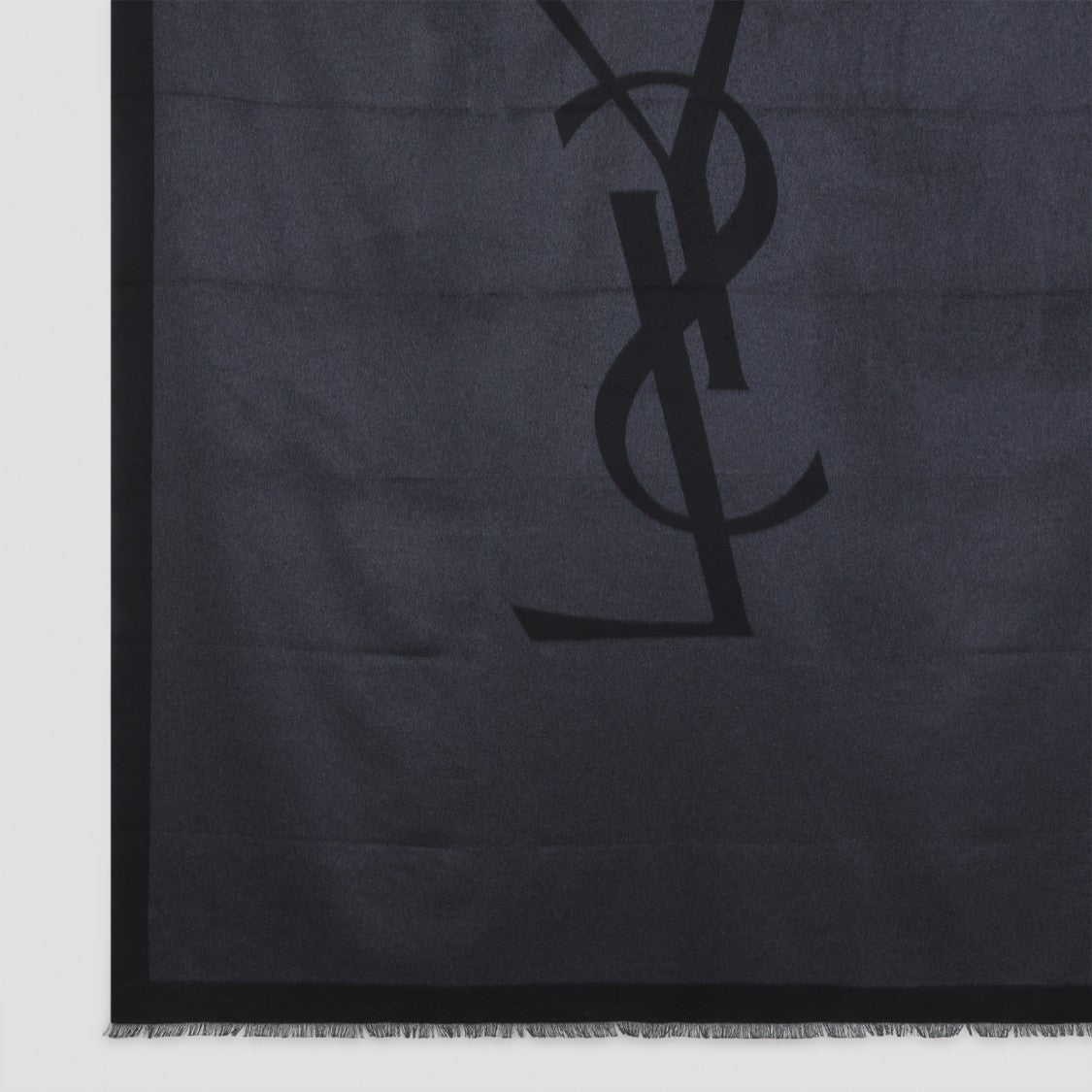 Saint Laurent Rectangular Jacquard Logo Silk Scarf
