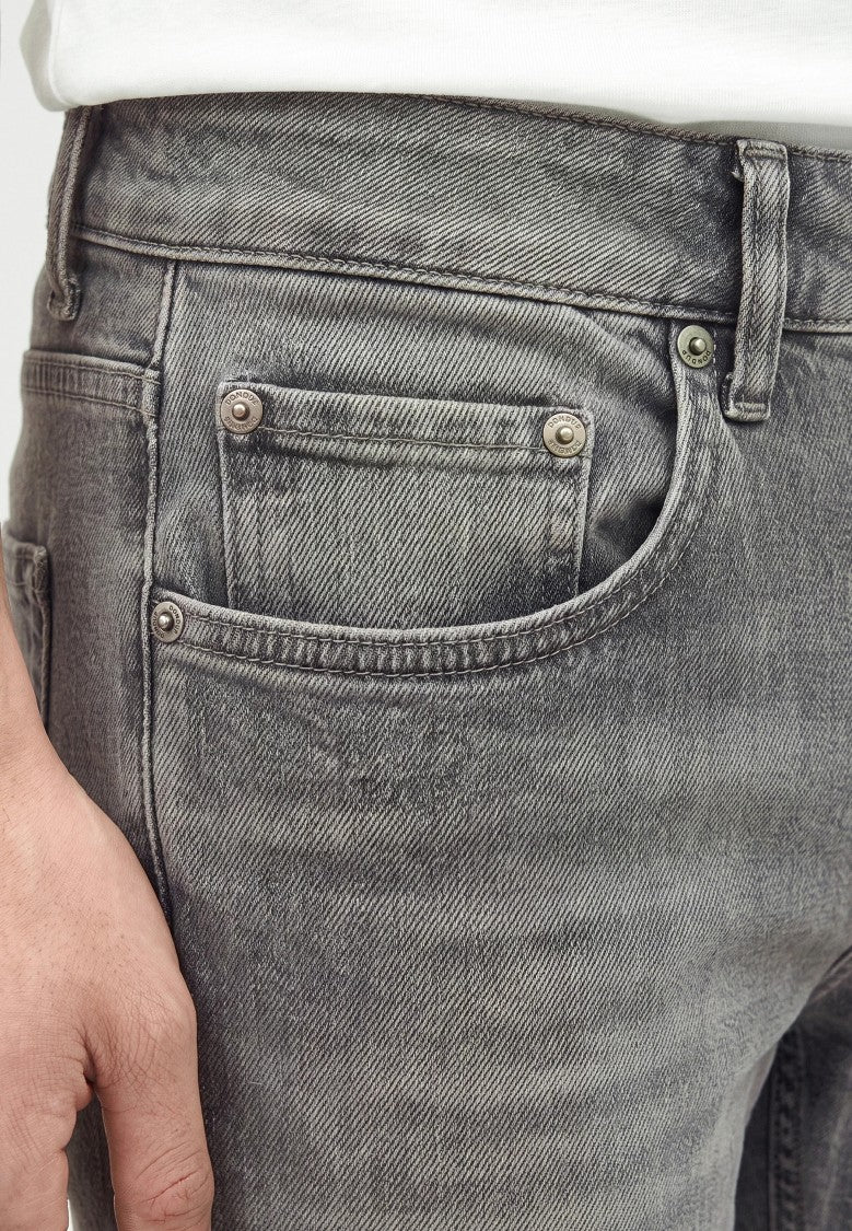 Dondup Washed Grey Slim-Fit Tapered-Leg Jeans