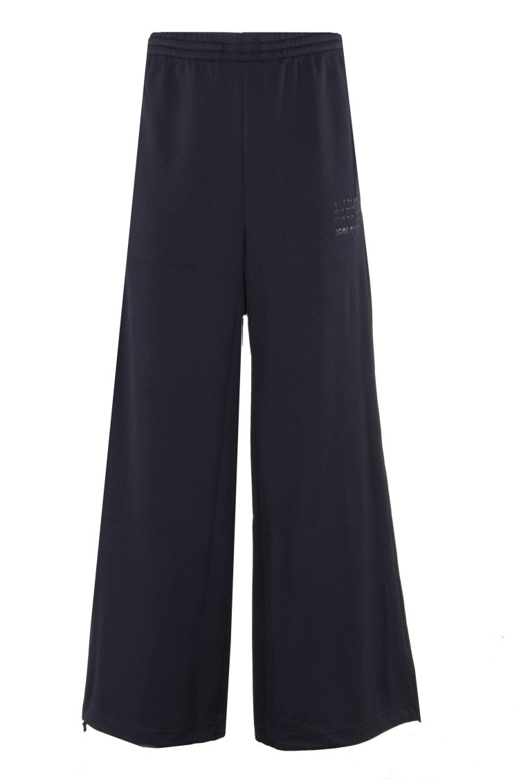 Mm6 By Maison Margiela X Salomon Wide Leg Cotton Pants With Elasticized Waistband