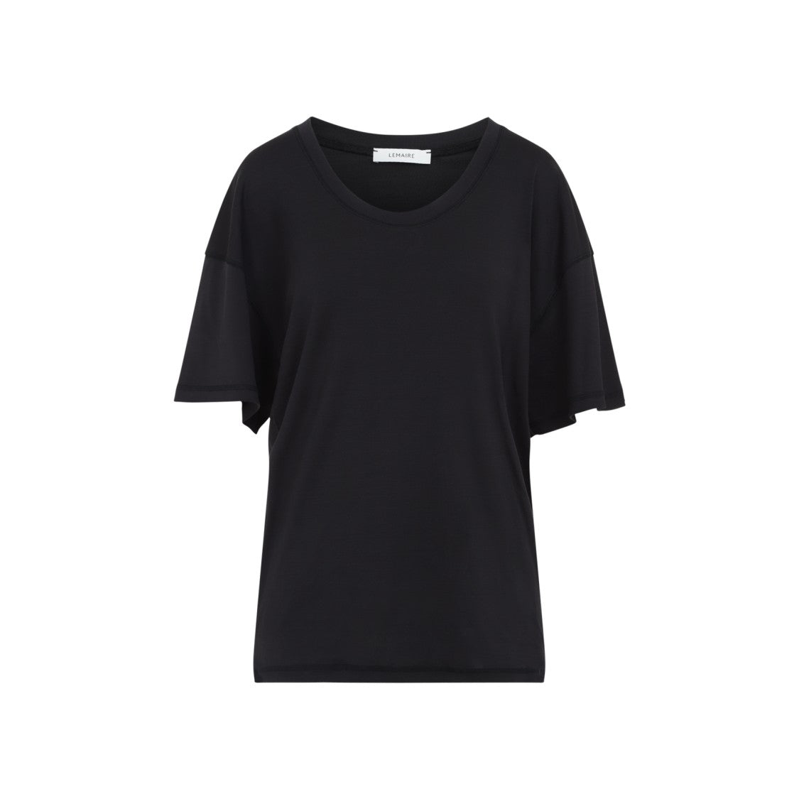 Lemaire Squid Ink Ribbed Cotton Rib T-Shirt
