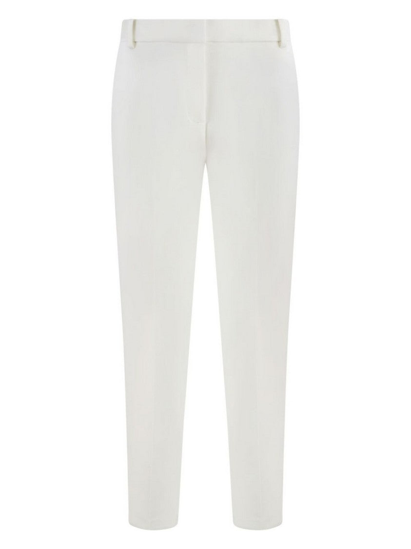 Pinko White Tailored Viscose Blend Side Pocket Trousers