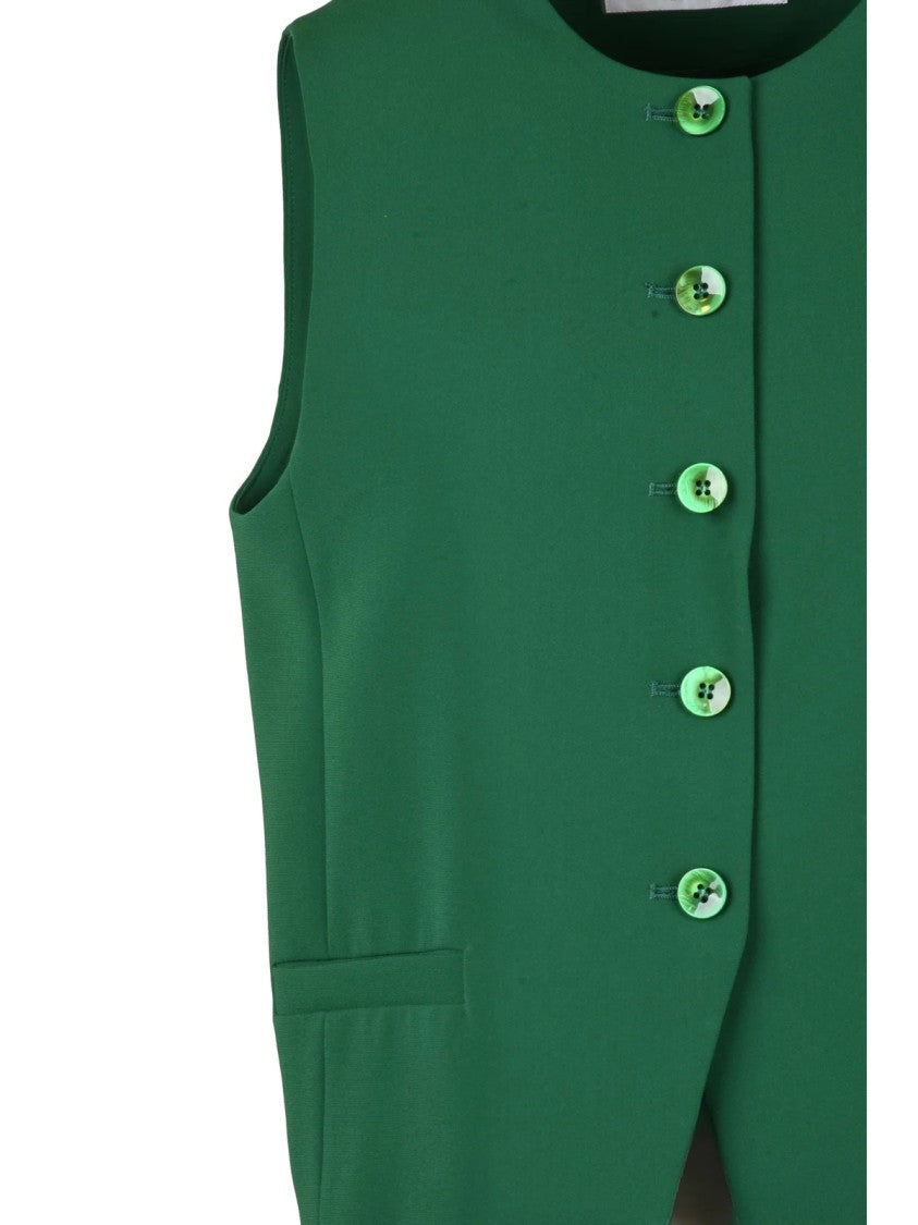 Max Mara Green Triacetate Fluid Vest