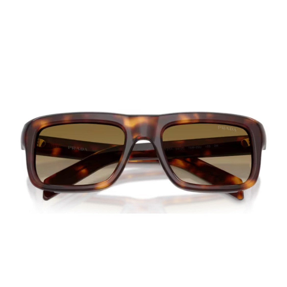 Prada Havana Pr D11s Oversized Rectangular Sunglasses