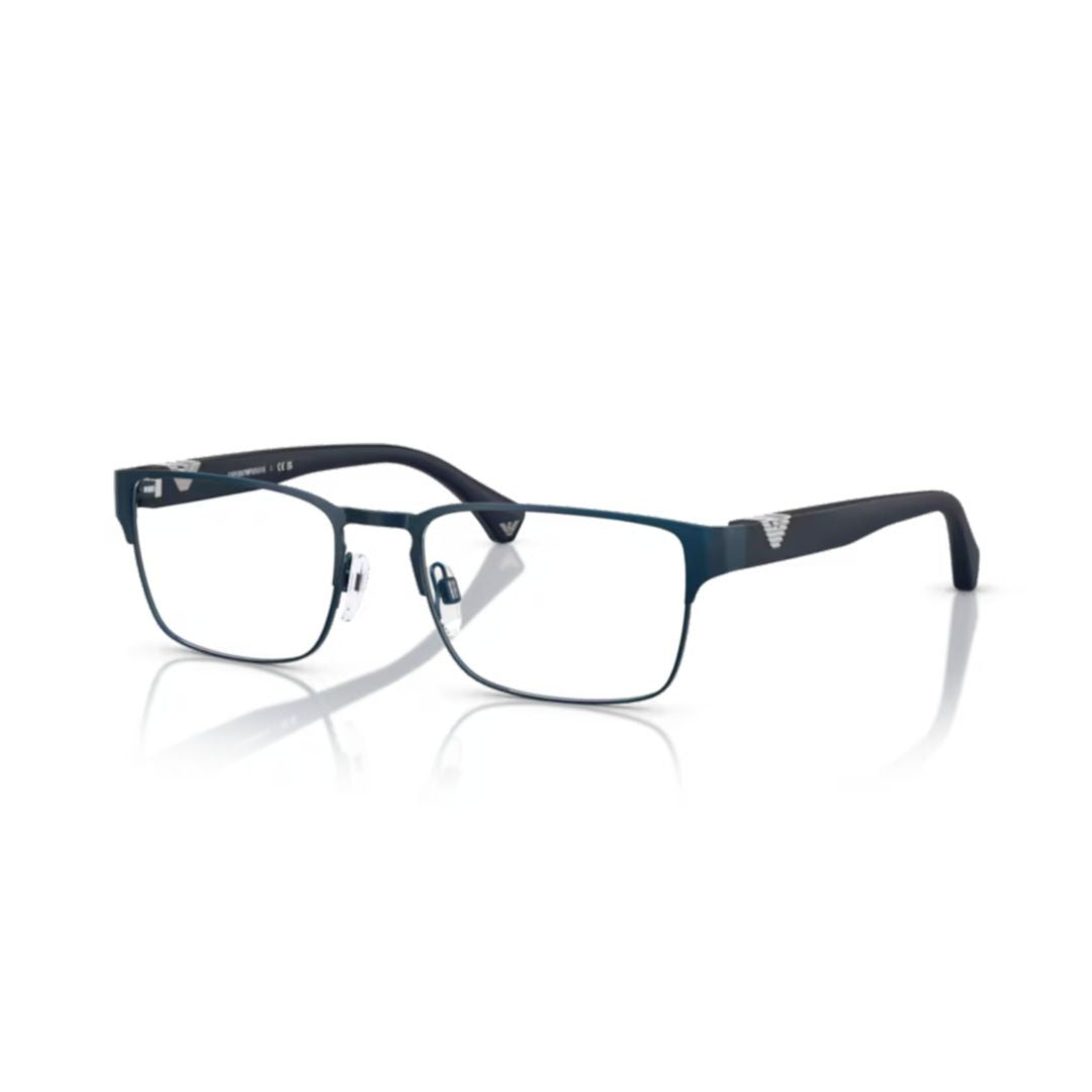 Emporio Armani 0Ea1027 Rectangular Eyeglasses With Metal Frame And Emblem Detail