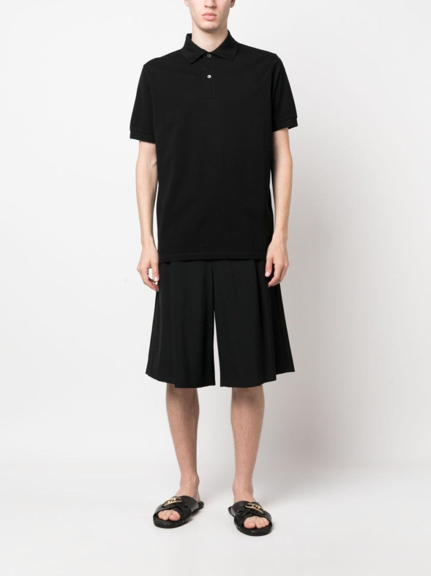 Paul Smith Black Cotton Polo With Classic Collar