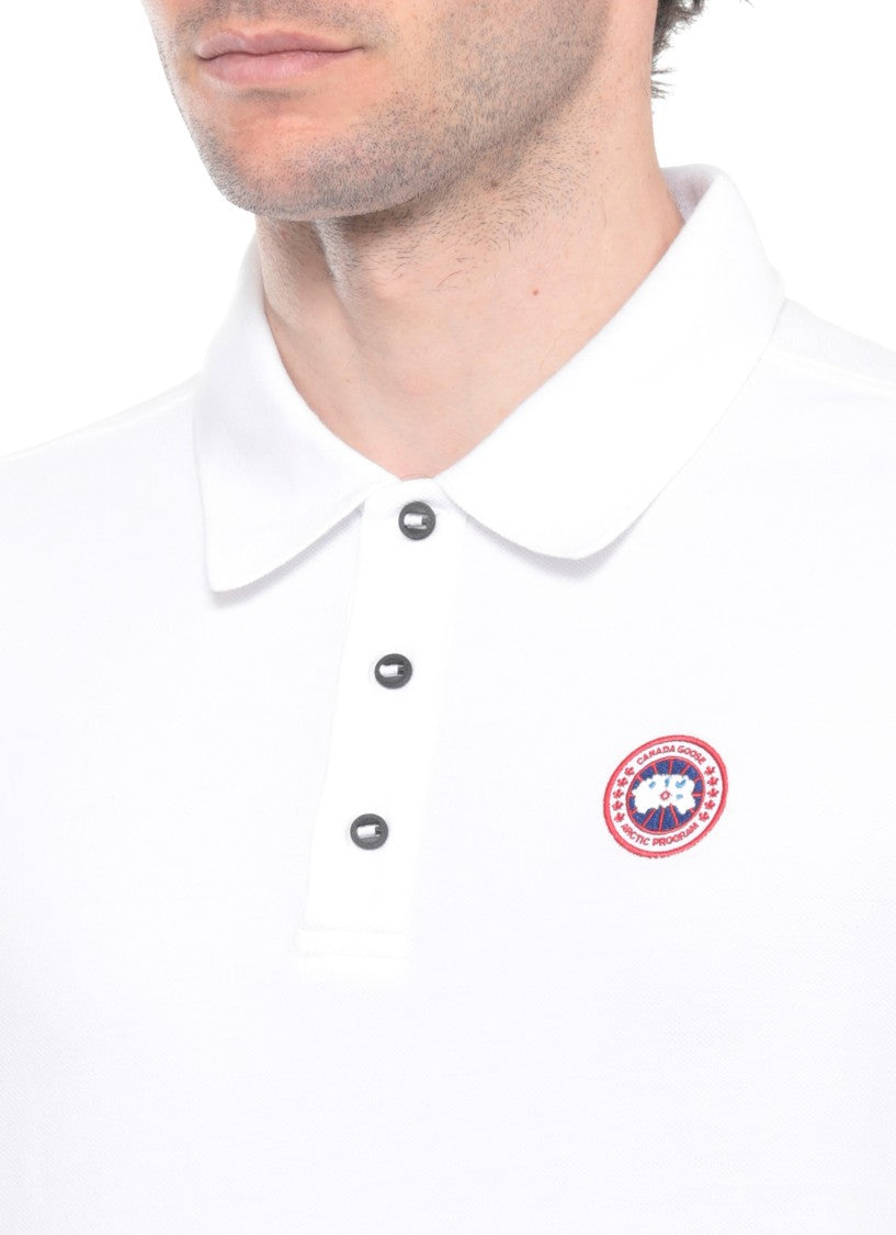 Canada Goose White Beckley Polo Shirt