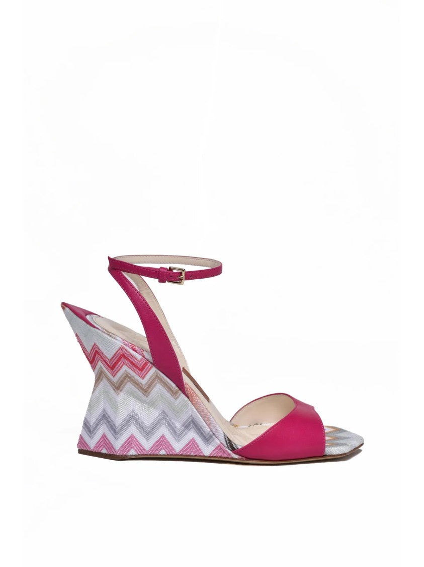 Missoni Fuchsia Covered Wedge Sandal