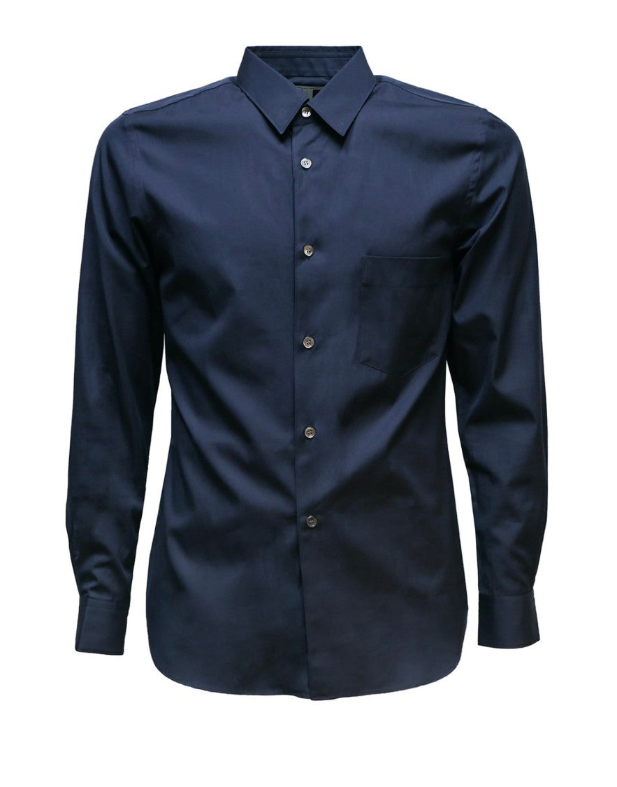 Comme Des Garçons Long Sleeve Poplin Shirt With Tailored Fit
