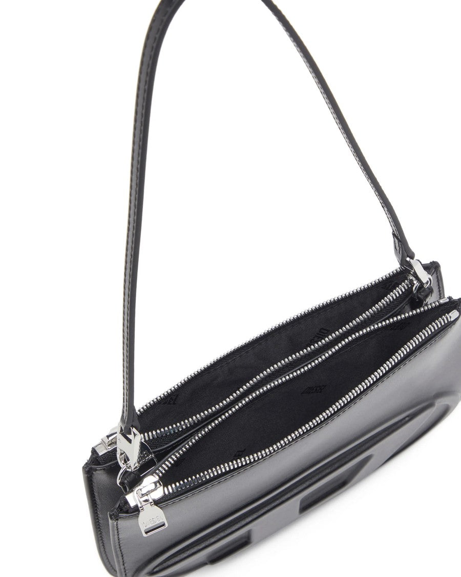 Diesel Shoulder Bag In Soft Nappa Leather With Oversized Oval D Detail