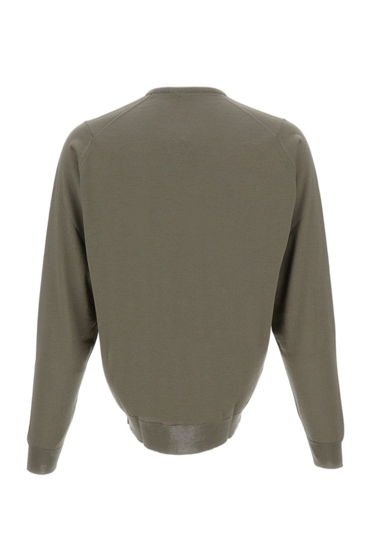 John Smedley Minimalist Fine-Knit Sweater With Crew Neckline