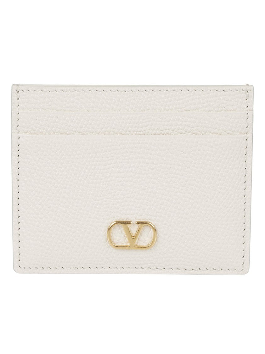 Valentino Garavani Textured Leather Cardholder With Vlogo Signature Detail