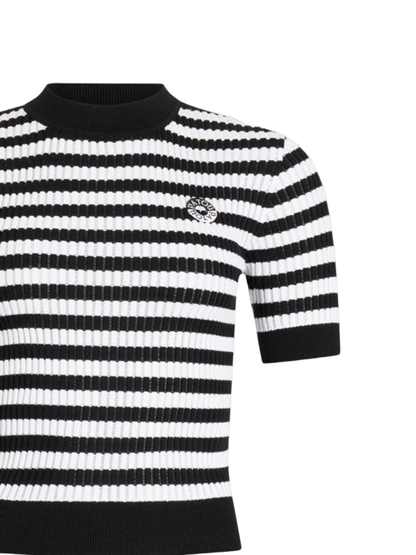 Patou Cotton Sweater With Striped Pattern