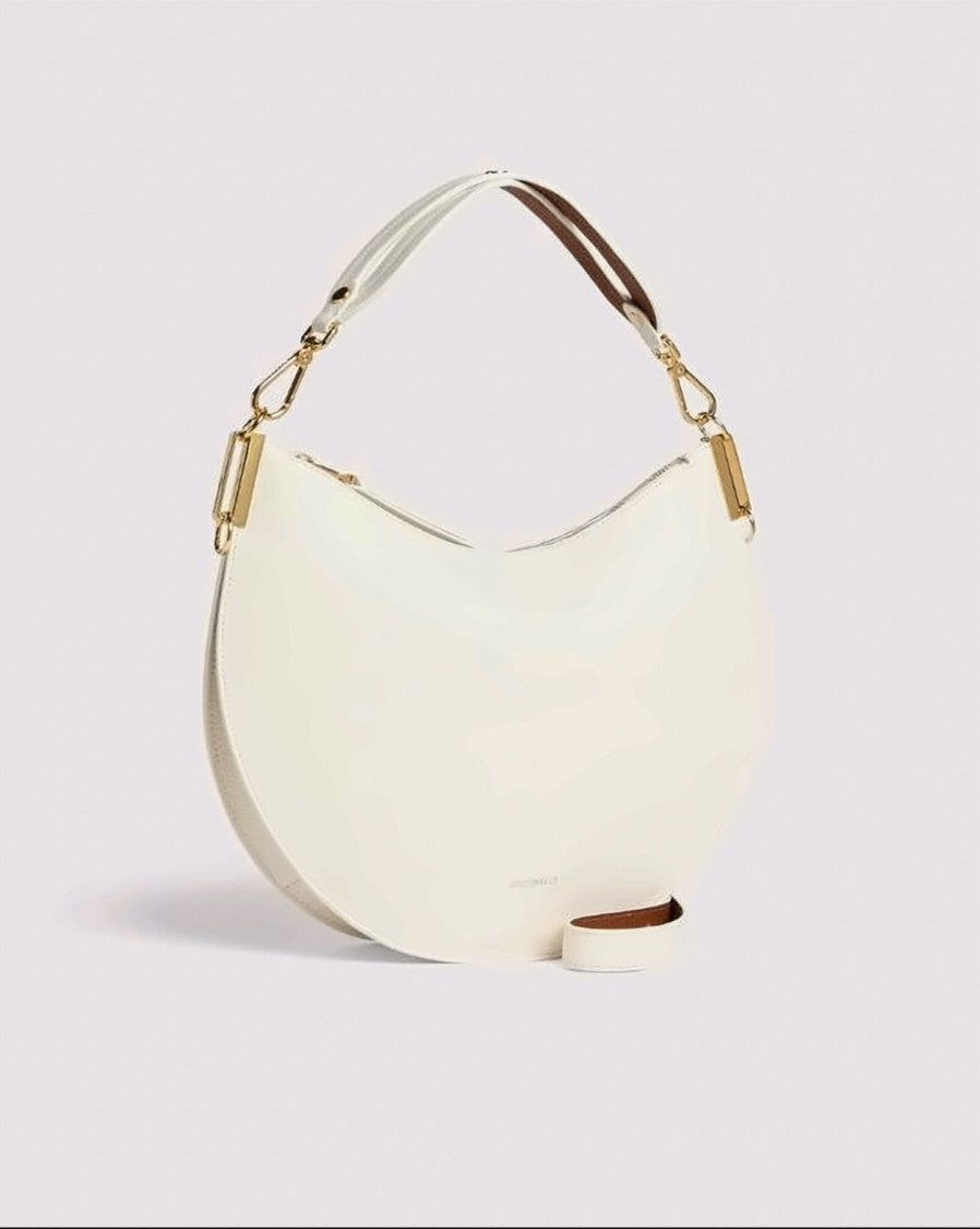 Coccinelle Leather Rounded Shape Removable Handle Bag