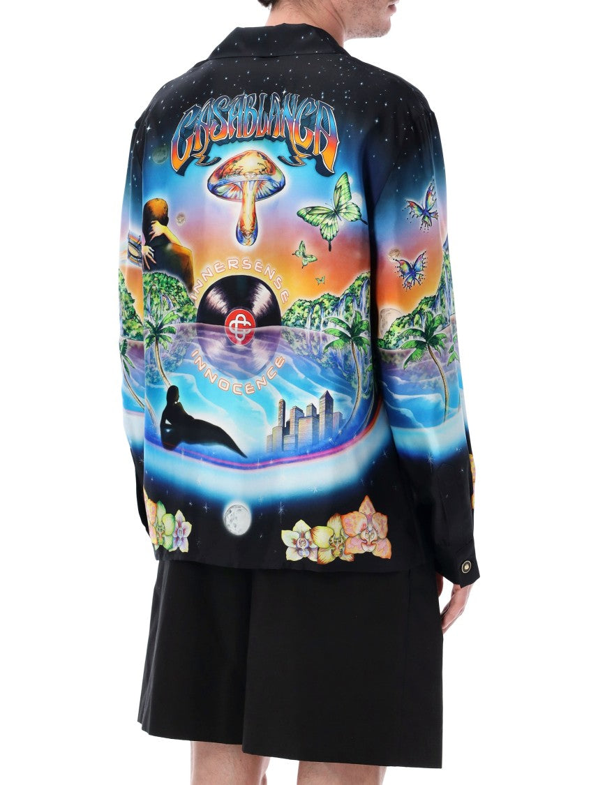 Casablanca Innersense Twill Silk Printed Shirt