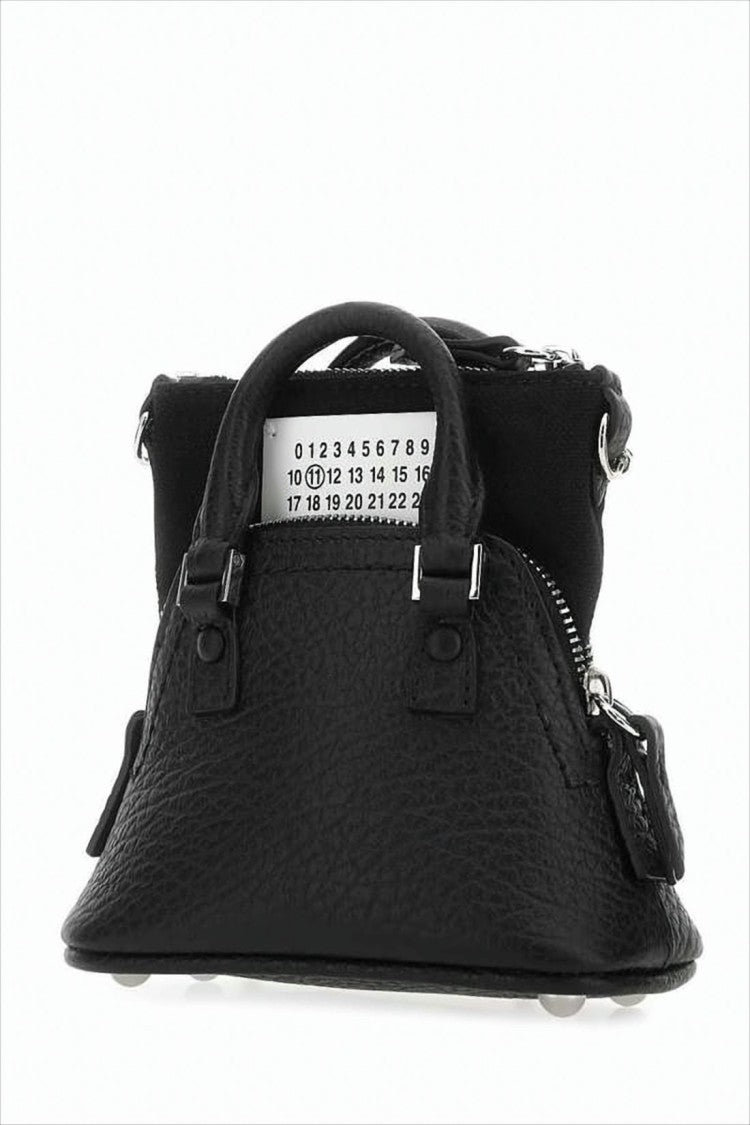 Maison Margiela Textured Leather Compact Tote Bag With Numeric Label