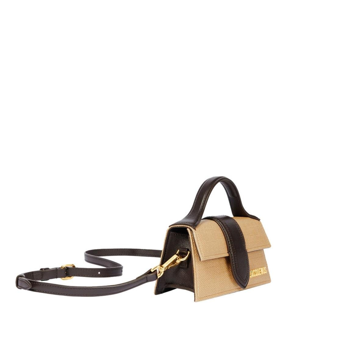 Jacquemus Structured Raffia Panel Bag