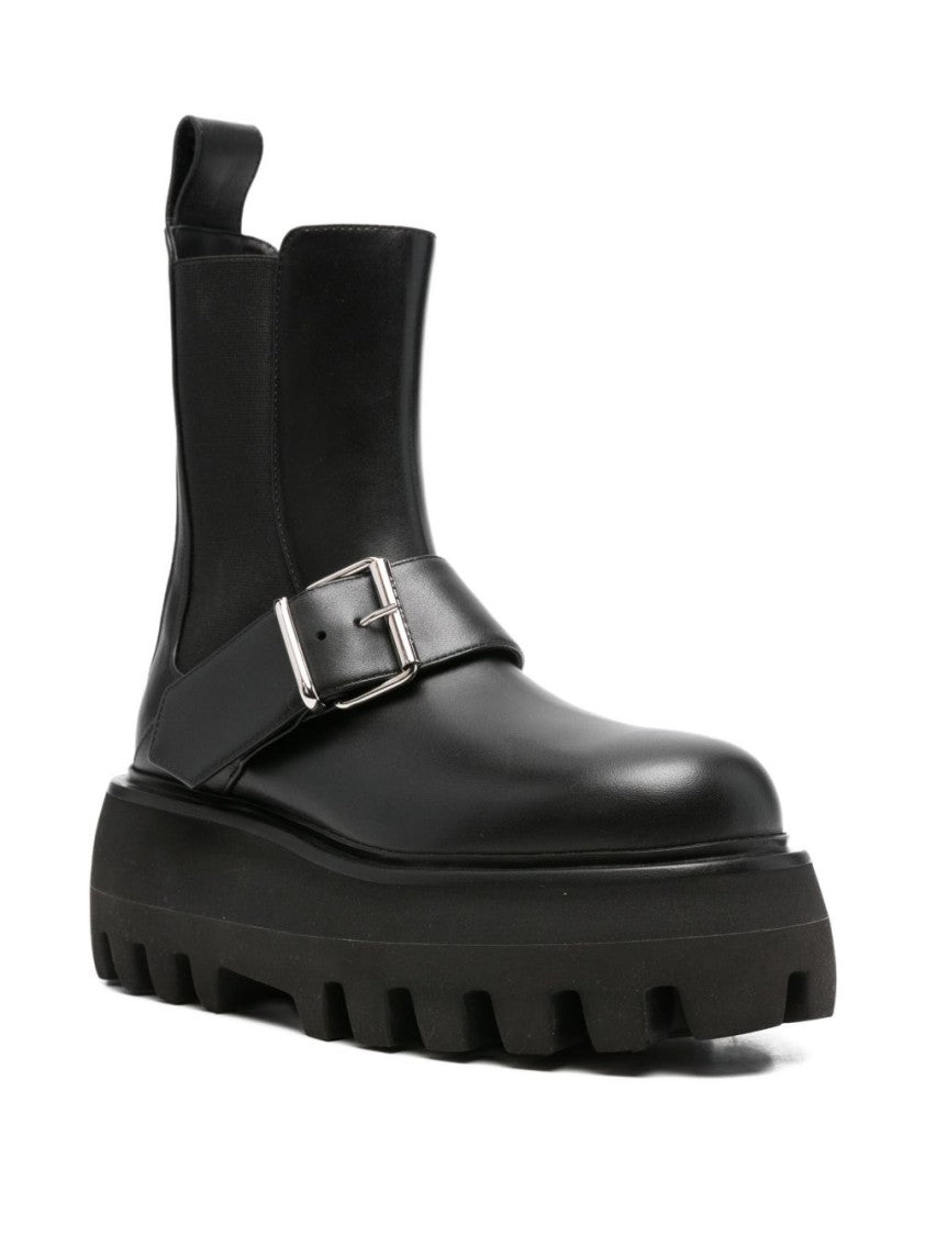 Alexander Mcqueen Sofa Buckle Boot In Black