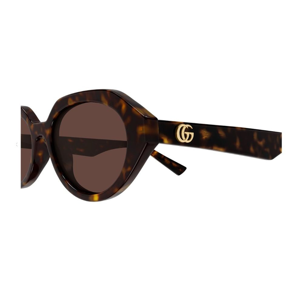 Gucci Geometric Tortoiseshell Sunglasses With Gold Emblem Gg2178s Linea Emblem