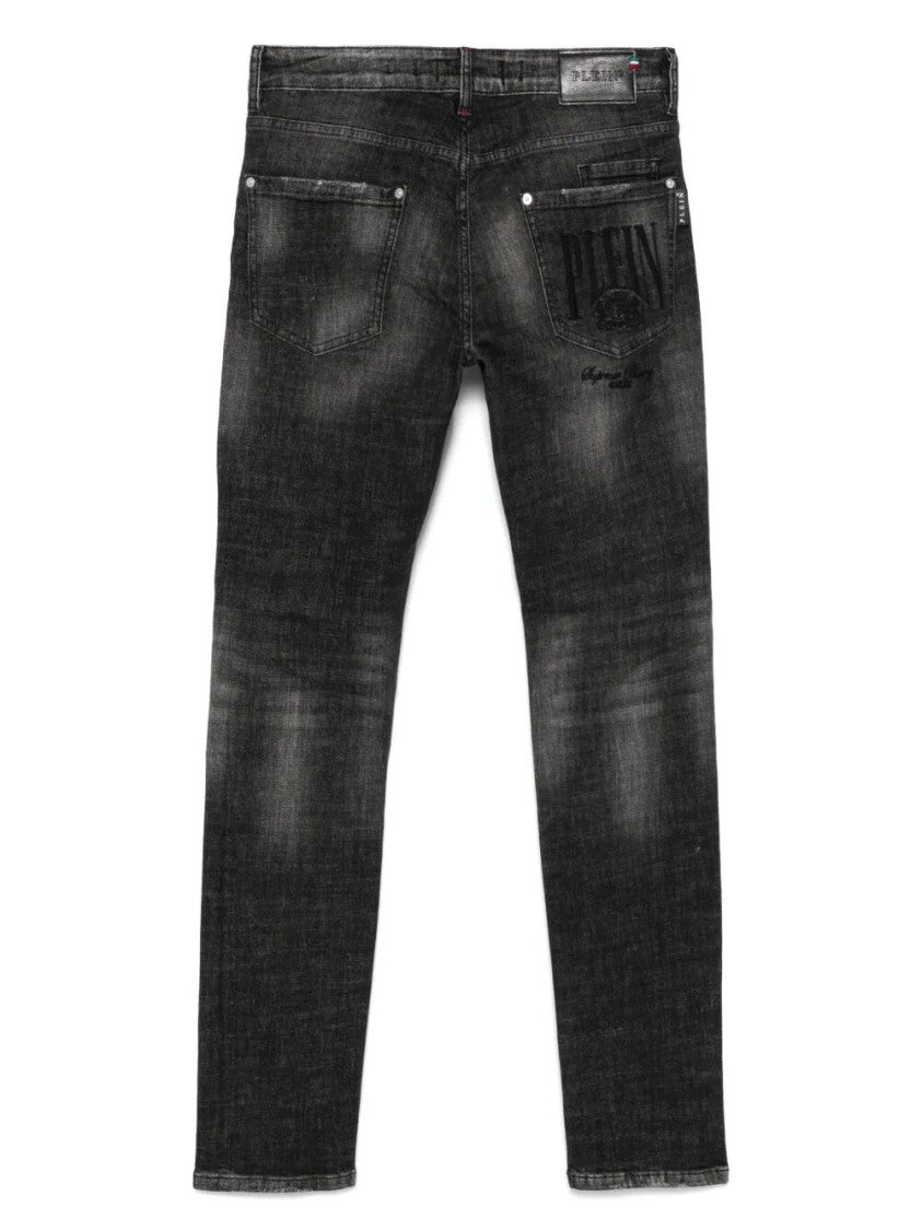 Philipp Plein `Racing Club` Super Straight Cut Jeans