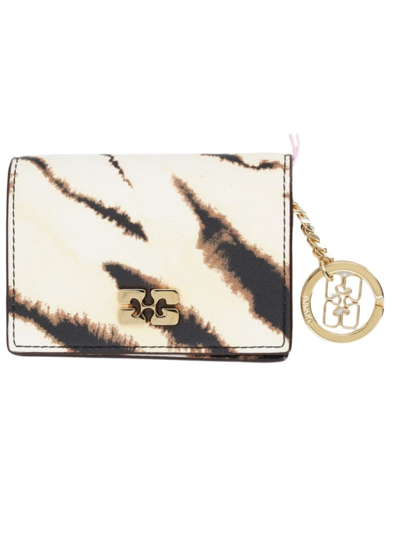 Ganni Bou Brushstroke Recycled Polyester-Blend Card Holder