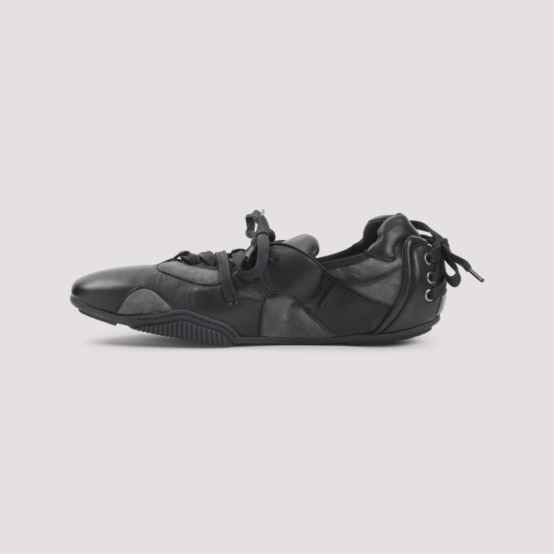 Acne Studios Low-Profile Black Sneakers With Distinctive Logo