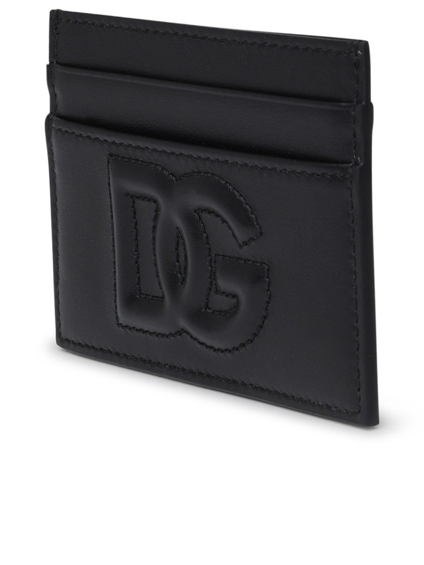 Dolce & Gabbana Black Leather Card Holder