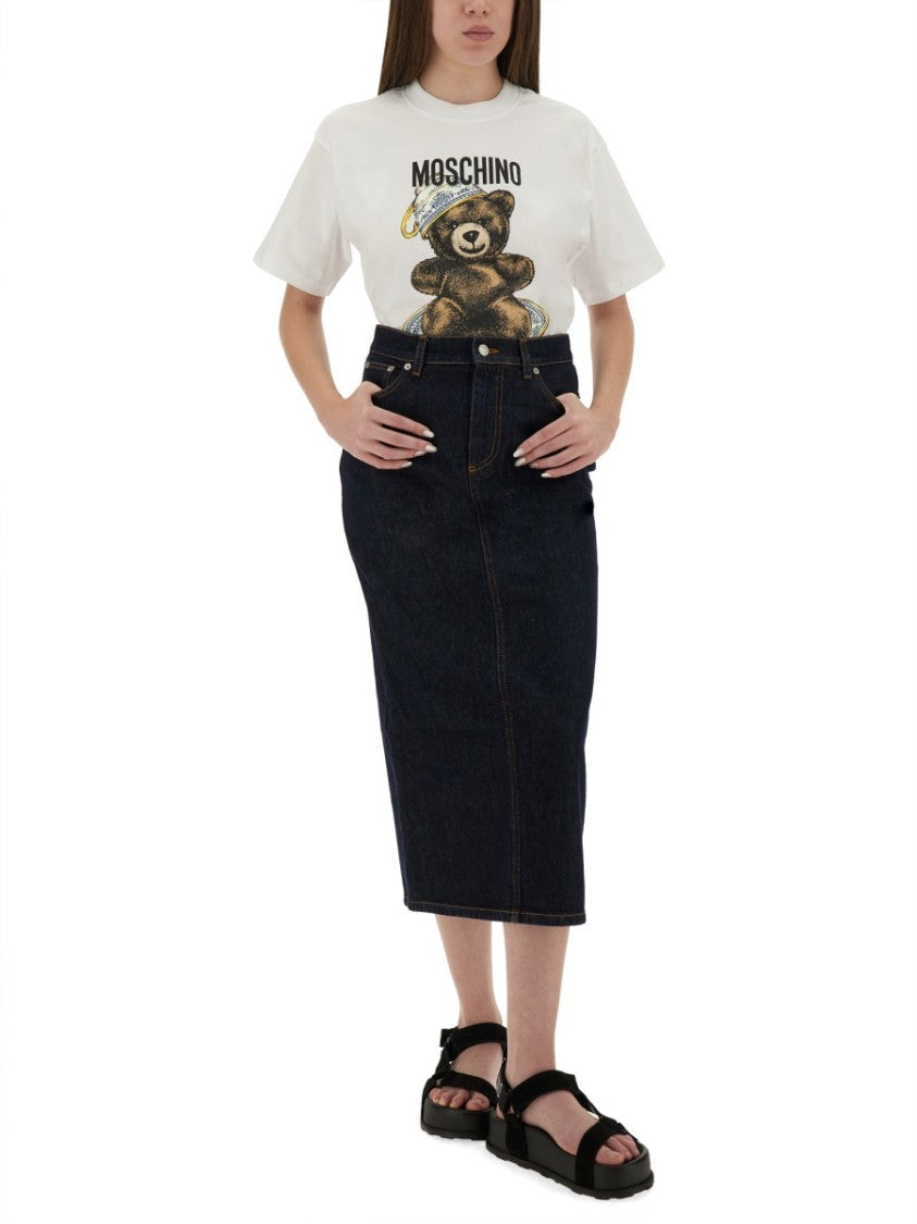 Moschino T-Shirt Featuring Playful Teddy Bear Print